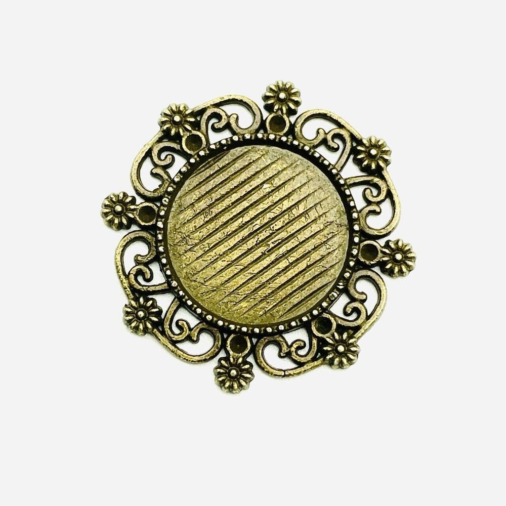1718 20PC Antique Bronze Tray Bottom Charms Pendants for Jewelry Bracelet